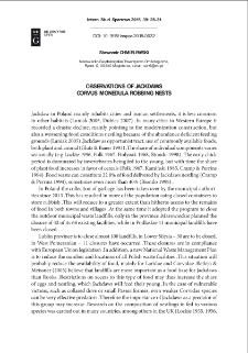 Observations of Jackdaws "Corvus Monedula" robbing nests