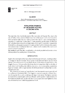 Population dynamics of the Magpie "Pica pica" in Zielona Góra