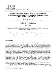 Variable thermal conductivity in micropolar thermoelastic medium without energy dissipation possessing cubic symmetry