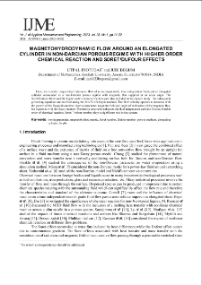 Magnetohydrodynamic flow around an elongated cylinder in non-Darcian porous regime with higher order chemical reaction and Soret/Dufour effects