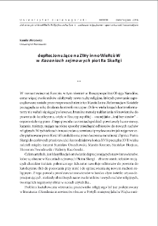 Deprecjonujące nazwy innowierców w "Kazaniach sejmowych" Piotra Skargi = Derogatory names for religious dissenters in piotr Skarga`s "Kazania sejmowe"
