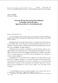 Dialogi w "Narzeczonej harambaszy" Tomasza Teodora Jeża - spontaniczność czy schematyzm = Dialogues in "Narzeczona harambaszy" by Tomasz Teodor Jeż - spontaneity or schematic approach