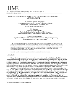 Impacts of chemical reactions on inclined isothermal vertical plate