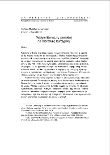 Wpływ literatury perskiej na literaturę kurdyjską