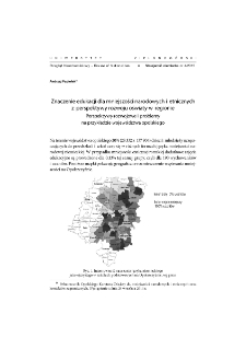 Znaczenie edukacji dla mniejszości narodowych i etnicznych z perspektywy rozwoju oświaty w regionie. Perspektywy rozwojowe i problemy na przykładzie województwa opolskiego