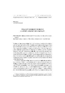 German Minority in the Polish Local Elections = Aktywność mniejszości niemieckiej w polskich wyborach samorządowych