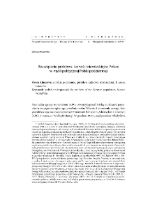 Solution of the problem of the German population in Poland in the Polish underground political ideas = Rozwiązanie problemu ludności niemieckiej w Polsce w myśli politycznej Polski podziemnej