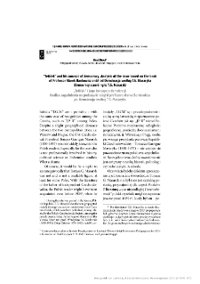 "Tetiček" and his concept of democracy. Analysis of the issue based on the book of Professor Marek Bankowicz entitled "Demokracja według T.G. Masaryka" ("Democracy according to T.G. Masaryk") = "Tetiček" i jego koncepcja demokracji Analiza zagadnienia na podstawie książki profesora Marka Bankowicza pt. "Demokracja według T.G. Masaryka"
