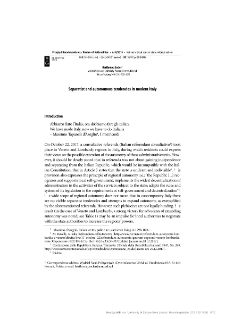 Separatist and autonomous tendencies in modern Italy