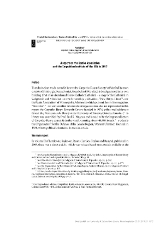 A report on the Lemko Association and the Carpathian Institute of the USA in 2017