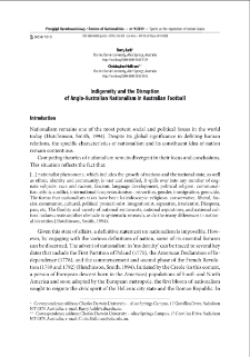 Indigeneity and the Disruption of Anglo-Australian Nationalism in Australian Football