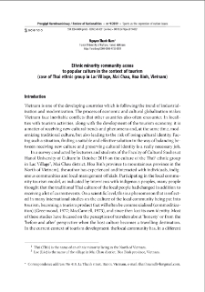 Ethnic minority community access to popular culture in the context of tourism: (case of Thai ethnic group in Lac Village, Mai Chau, Hoa Binh, Vietnam)