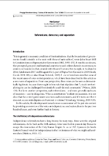 Referendums, democracy and separatism