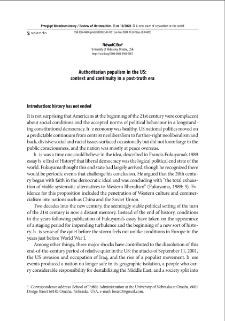 Authoritarian populism in the US: context and continuity in a post-truth era