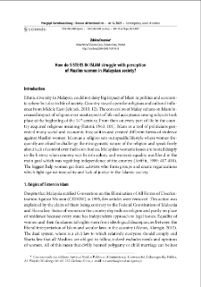 How do SISTERS IN ISLAM struggle with perception of Muslim women in Malaysian society?