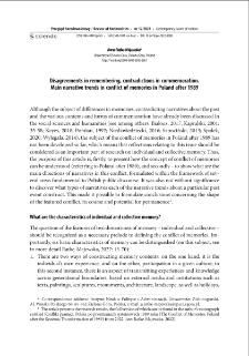 Disagreements in remembering, contradictions in commemoration. Main narrative trends in conflict of memories in Poland after 1989