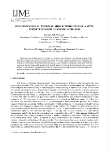 One-dimensional thermal shock problem for a semi-infinite hygrothermoelastic rod