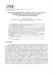 Magneto-thermo-piezo-elastic wave in an initially stressed rotating monoclinic crystal in a two-temperature theory