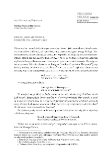 Zamek jako metafora. Podróże po literaturze = The castle as a metaphor. A journey through literature