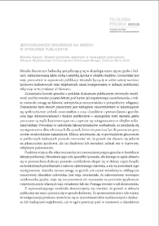 Językoznawcze spojrzenie na grzech w dyskursie publicznym (Monika Kaczor, "Siedem grzechów głównych w dyskusjach publicznych") - recenzja