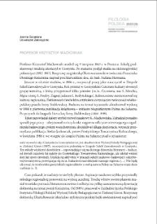 Profesor Krzysztof Maćkowiak