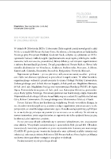 XIII Forum Kultury Słowa w Zielonej Górze