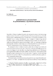 Periodyzacja polszczyzny w porównaniu z językiem czeskim = The Use of Comparing periodic Divisions of Polish and Czech Language Development