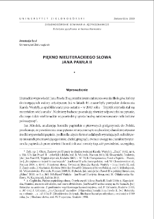 Piękno nieliterackiego słowa Jana Pawła II = The beauty of non-literary texts of John Paul II