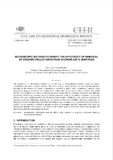 Microscopic Method to Verify the Efficiency of Removal of Organic Pollutants from Microplastic Surfaces