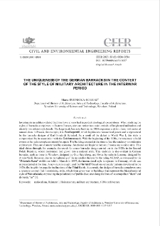 The uniqueness of the German barracks in the context of the style of military architecture in the interwar period