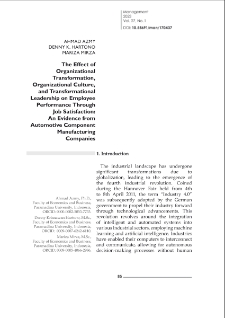 The effect of organizational transformation, organizational culture, and transformational leadership on employee performance through job satisfaction: an evidence from automotive component manufacturing companies