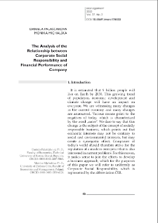 The Analysis of the Relationship between Corporate Social Responsibility and Financial Performance of Company