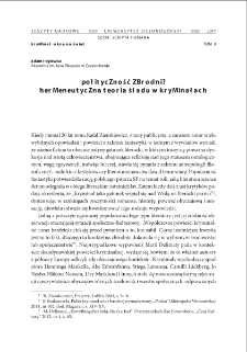 Polityczność zbrodni? Hermeneutyczna teoria śladu w kryminałach = Politics in crime? Hermeneutical theory of clue in crime novels