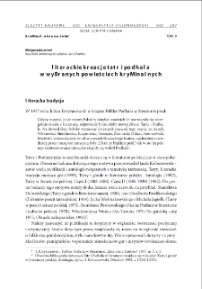 Literackie kreacje Tatr i Podhala w wybranych powieściach kryminalnych = Literary visions of the Tatra mountains and Podhale region in selected crime novels