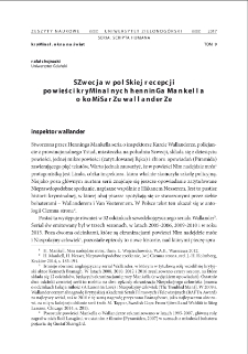 Szwecja w polskiej recepcji powieści kryminalnych Henninga Mankella o komisarzu Wallanderze = Sweden in the Polish reception of Henning Mankell`s crime novels about Inspector Wallander