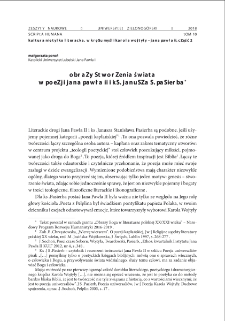 Obrazy stworzenia świata w poezji Jana Pawła II i ks. Janusza S. Pasierba = Creation of the world in the poetry of John Paul II and fr. Janusz S. Pasierb