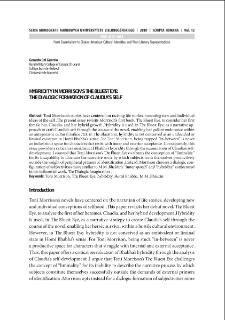 Hybridity in Morrison`s "The bluest eye": the dialogic formation of Claudia`s self