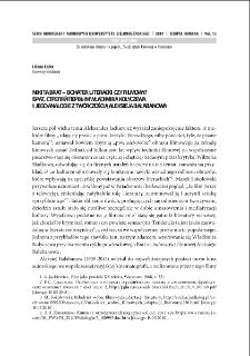 Nikita Brat - bohater literacki czy filmowy? "Brat, strelaj pervym" Władimira Kołyczewa i jego analogie z twórczością Aleksieja Bałabanowa = Nikita Brat - a literary or film hero? "Brat, strelaj pervym" by Vladimir Kolyczev; the analogies with Aleksiej Balabanov`s works