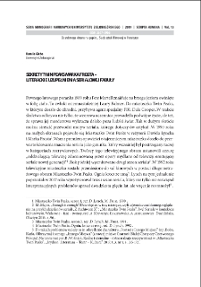 "Sekrety Twin Peaks" Marka Frosta - literackie uzupełnienia serialowej fabuły = The secret history of "Twin Peaks" by Mark Frost - a literary supplement to the film series