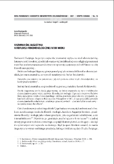 "Wyznania" św. Augustyna w refleksji fenomenologicznej w XXI wieku = "Confessions" of Saint Augustine in phenomenological reflection of the 21st centu