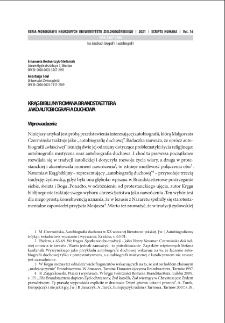 "Krąg biblijny" Romana Brandstaettera jako autobiografia duchowa = "The Biblical circle" by Roman Brandstaetter as his spiritual biography