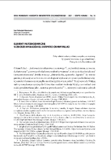 Elementy autobiograficzne w zbiorze wywiadów "Gli antipatici" Oriany Fallaci = Autobiographical elements in the collection of interviews by Oriana Fallaci, "Gli antipatici"