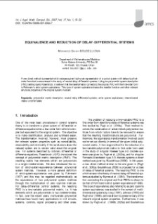Equivalence and reduction of delay-differential systems