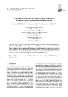 A new fuzzy Lyapunov approach to non-quadratic stabilization of Takagi-Sugeno fuzzy models