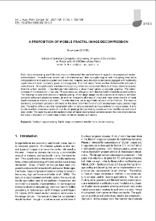 A proposition of mobile fractal image decompression