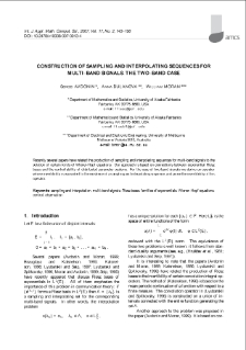 Construction of sampling and interpolating sequences for multi-band signals. The two-band case