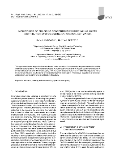 Monitoring of chlorine concentration in drinking water distribution systems using an interval estimator