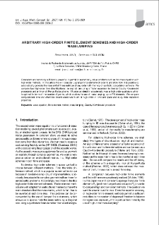 Arbitrary high-order finite element schemes and high-order mass lumping