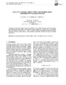 An output controllability problem for semilinear distributed hyperbolic systems