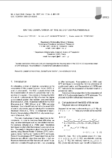 On the computation of the GCD of 2-D polynomials